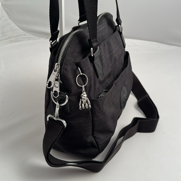 Kipling Giselle black gray convertible dual handle crossbody handbag - Picture 3 of 17